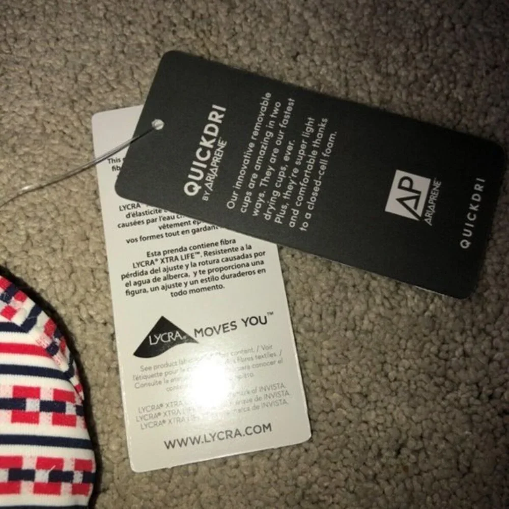 Athleta Women's‎ XS Tankini Top Red white Blue NWT